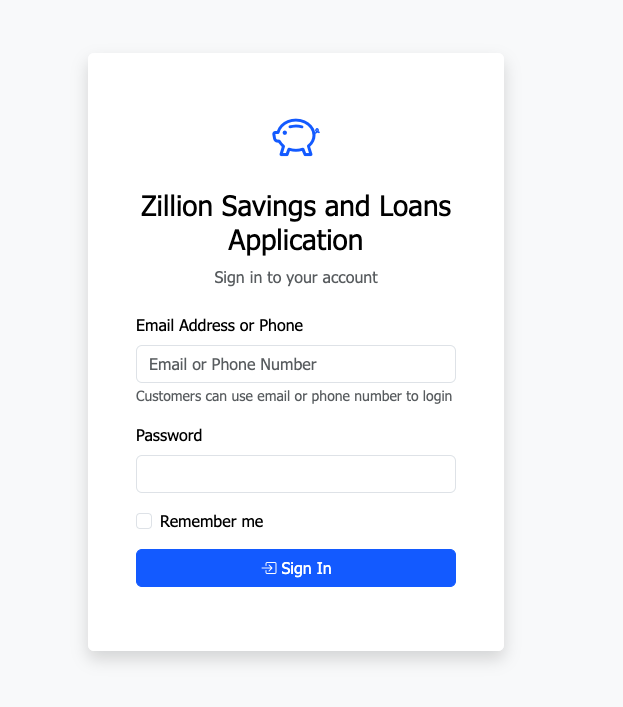 Zillion Savings and Loans Management System